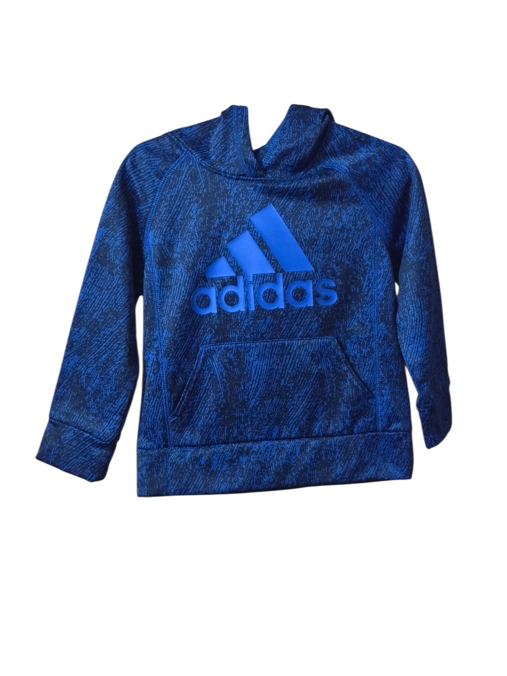 adidas Blue Heather Logo Pullover Hoodie
